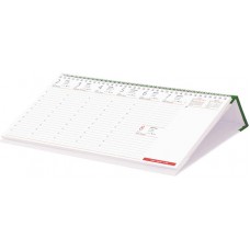 Oktáv asztali naptár, fekvő, zöld műbőr táblával \AS-OKFFE-ZO\